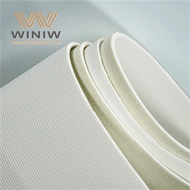 כדור כדורגל מבד עור סינטטי PU לבן חומר טבעוני